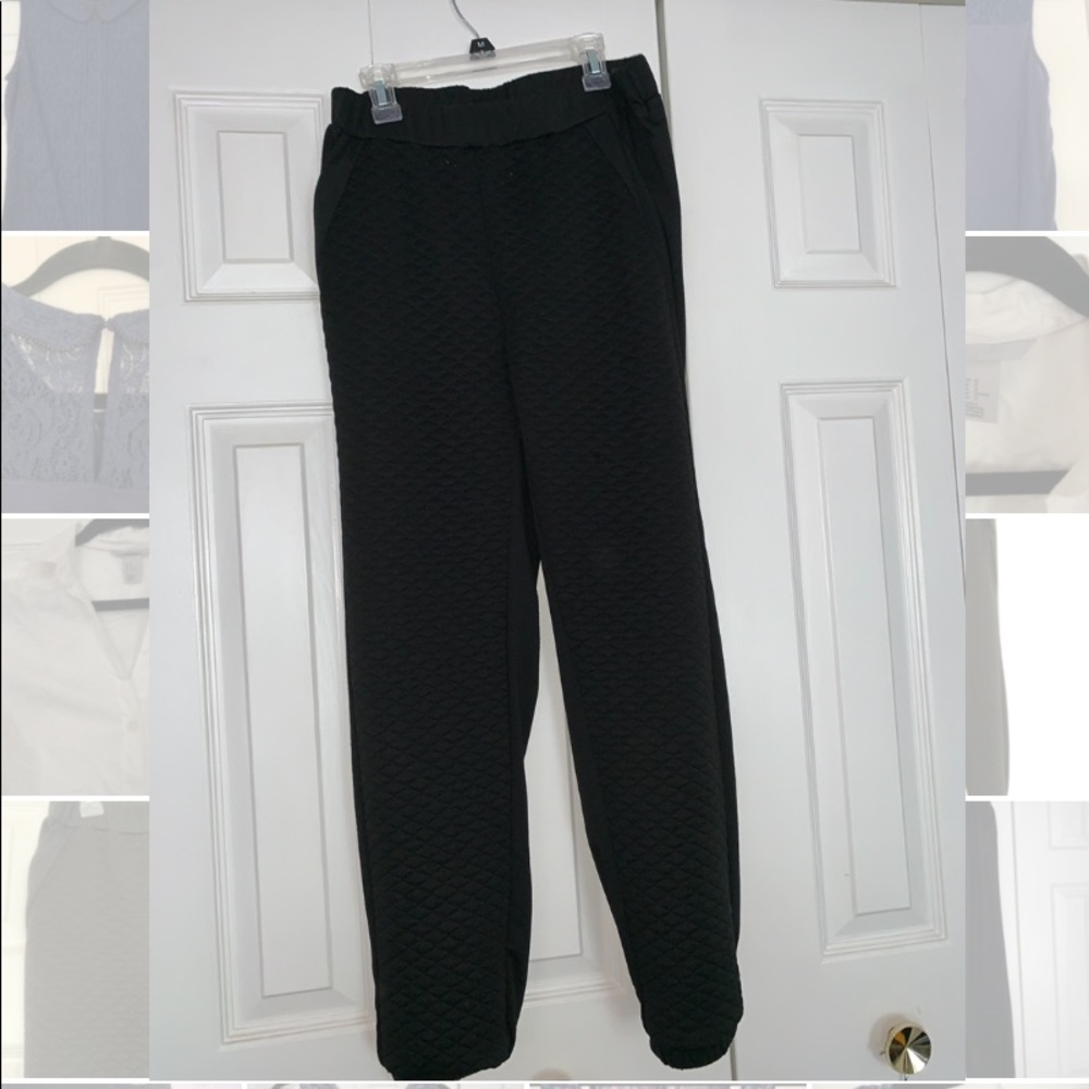 Lily White Black Joggers